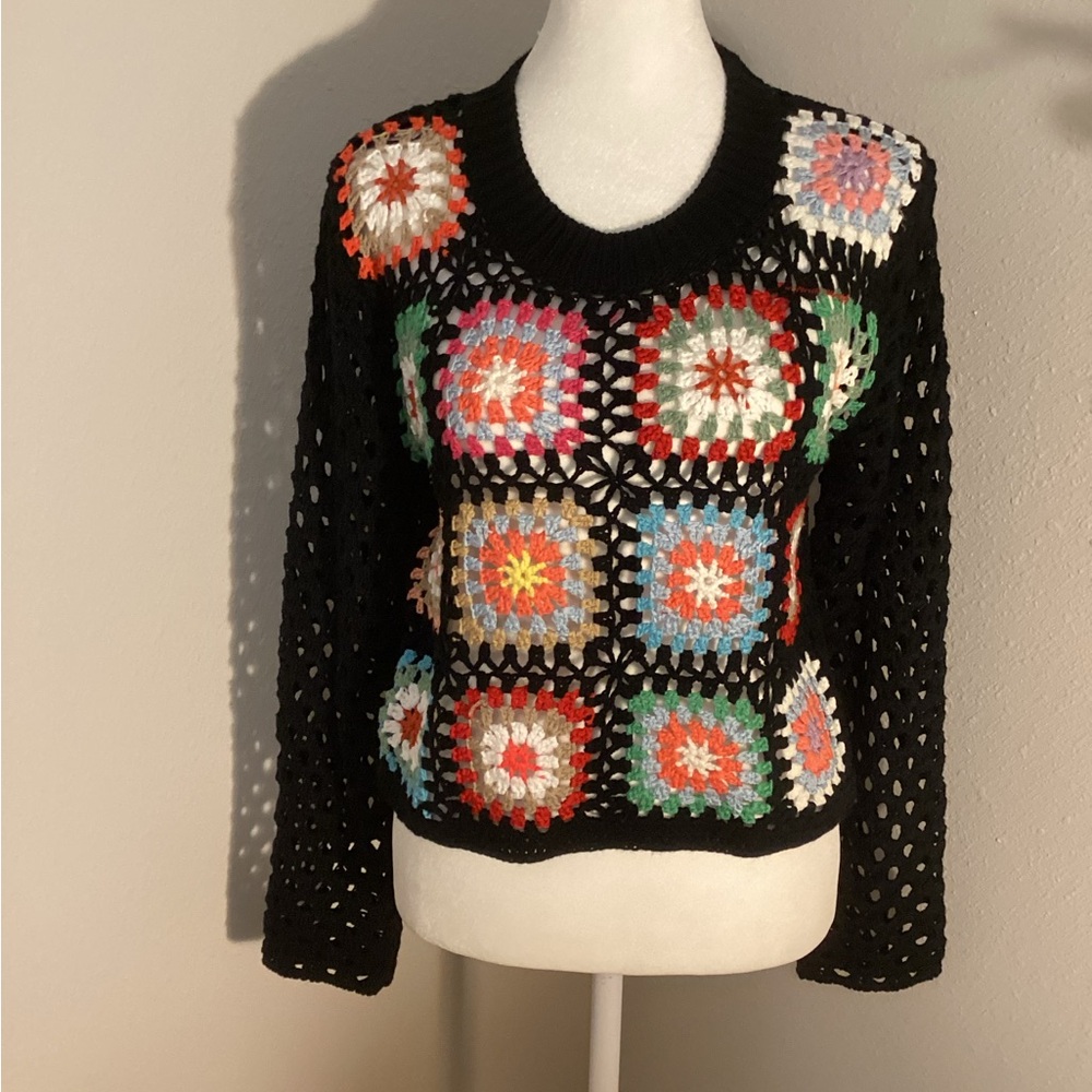 Granny square sweater